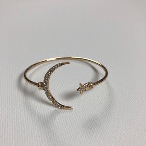 Moon and Stars Bangle Bracelet